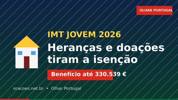 IMT Jovem 2026: heranças e doações de imóveis tiram a isenção até 330.539 euros