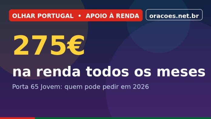 Porta 65 Jovem paga em média 275 euros da renda todos os meses em 2026