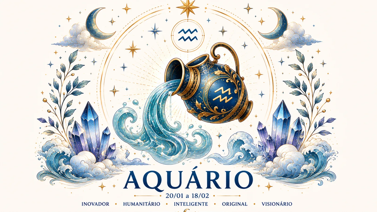 Imagem astrológica do signo de Aquário