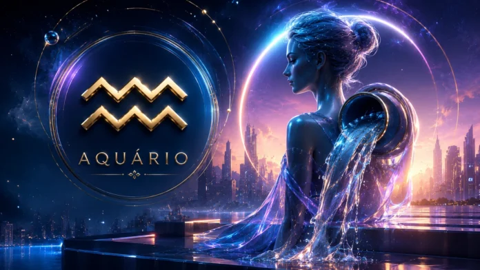 Imagem astrológica do signo de Aquário