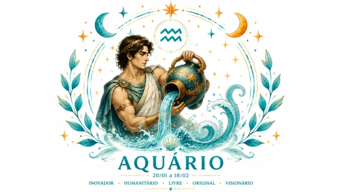 Imagem astrológica do signo de Aquário