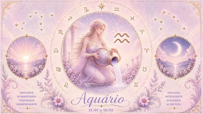 Imagem astrológica do signo de Aquário