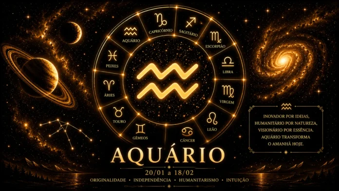 Imagem astrológica do signo de Aquário