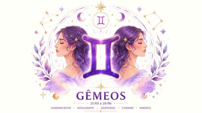 Imagem astrológica do signo de Gêmeos
