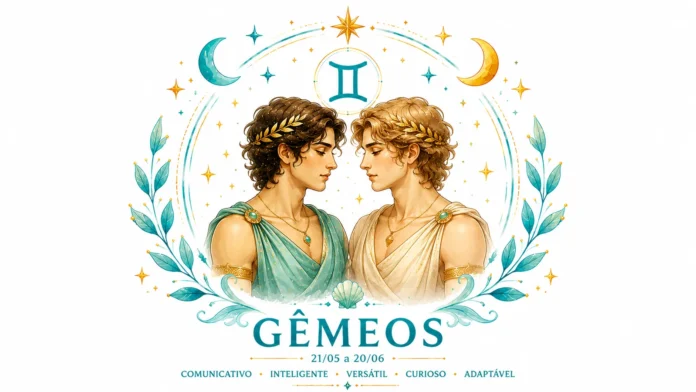 Imagem astrológica do signo de Gêmeos