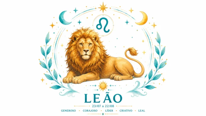 Imagem astrológica do signo de Leão