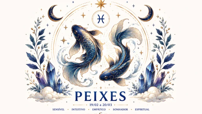 Imagem astrológica do signo de Peixes