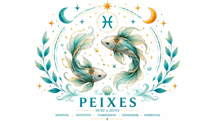 Imagem astrológica do signo de Peixes