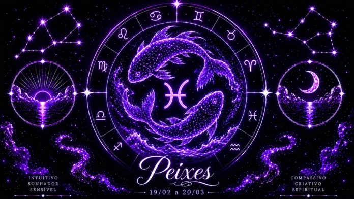 Imagem astrológica do signo de Peixes