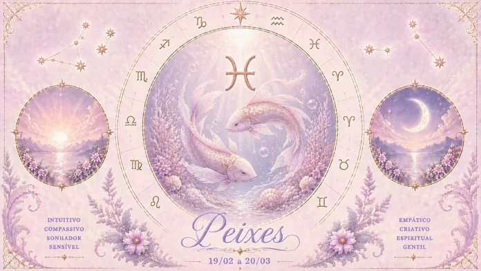 Imagem astrológica do signo de Peixes