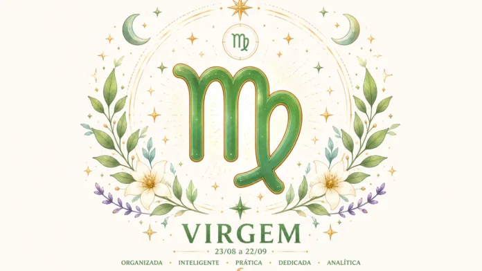 Imagem astrológica do signo de Virgem