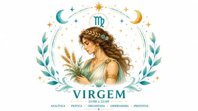 Imagem astrológica do signo de Virgem