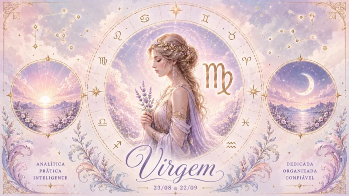 Imagem astrológica do signo de Virgem